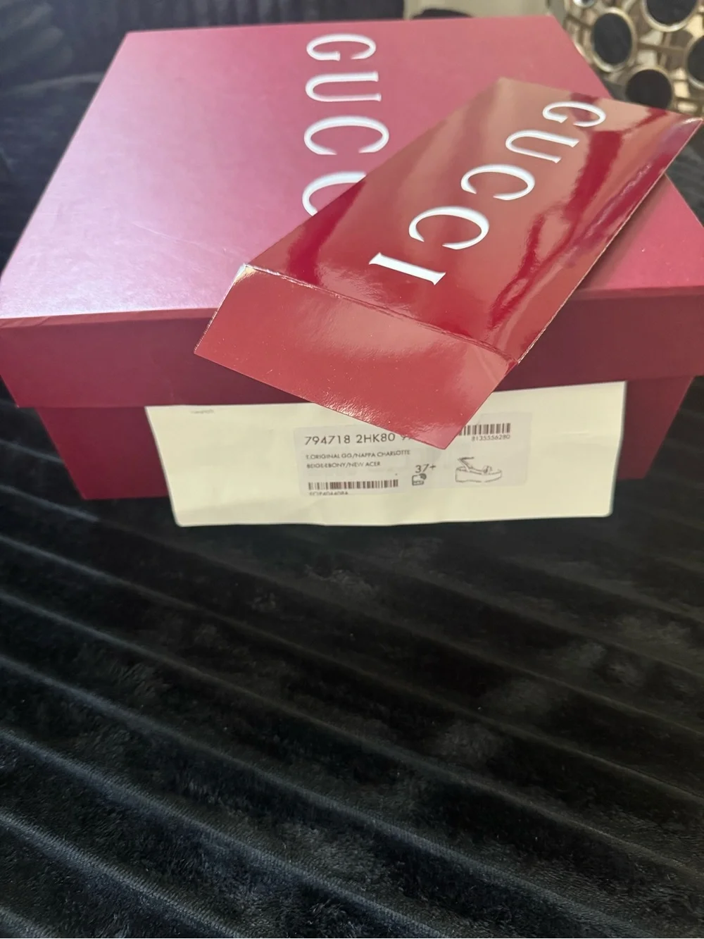Gucci Tan Monogram Platform Slingback Sandals with Gold Horsebit